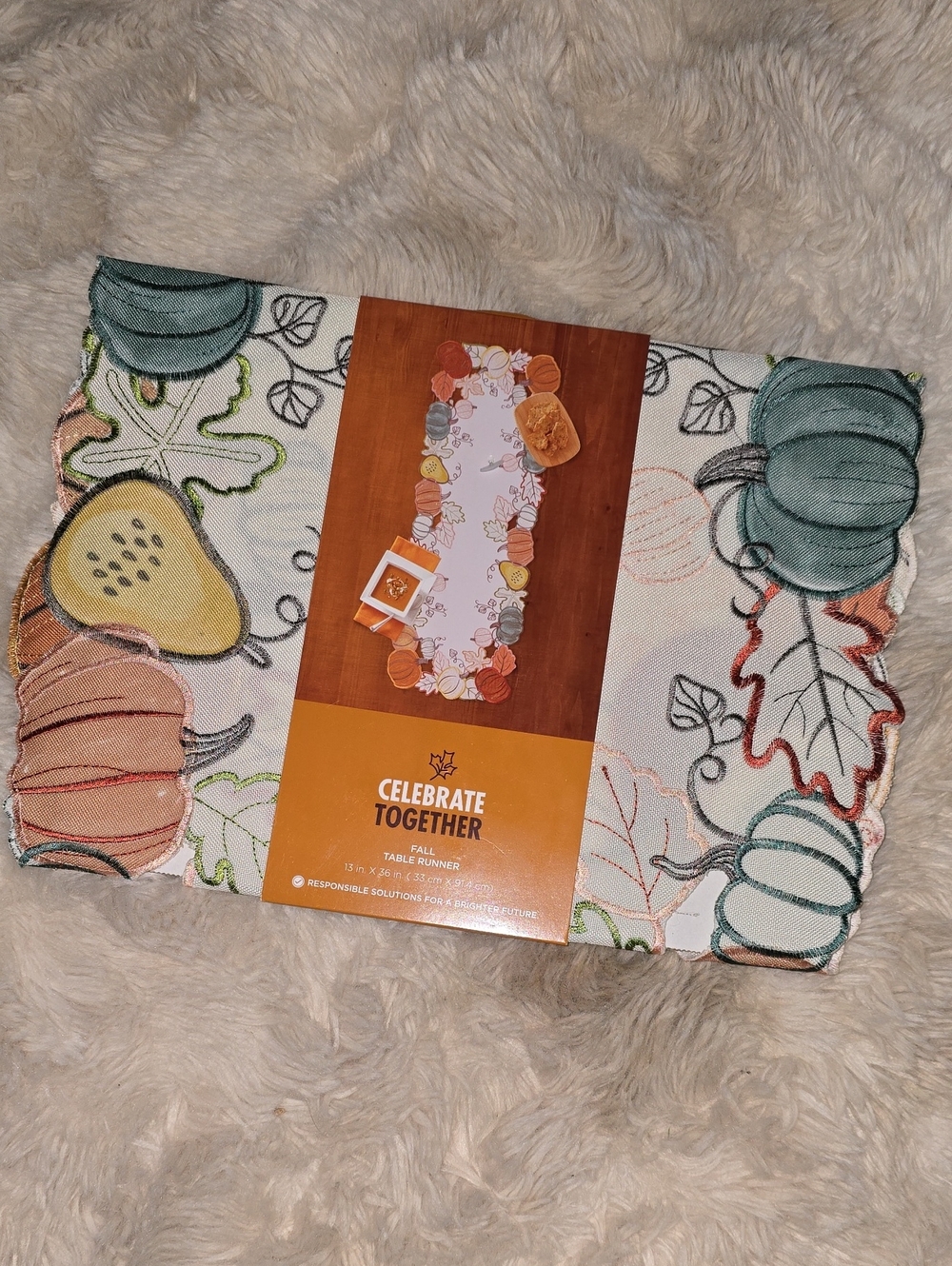 Fall Table Runner 13" X 36"